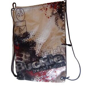 BKE Buckle Graffiti Design Drawstring Bag